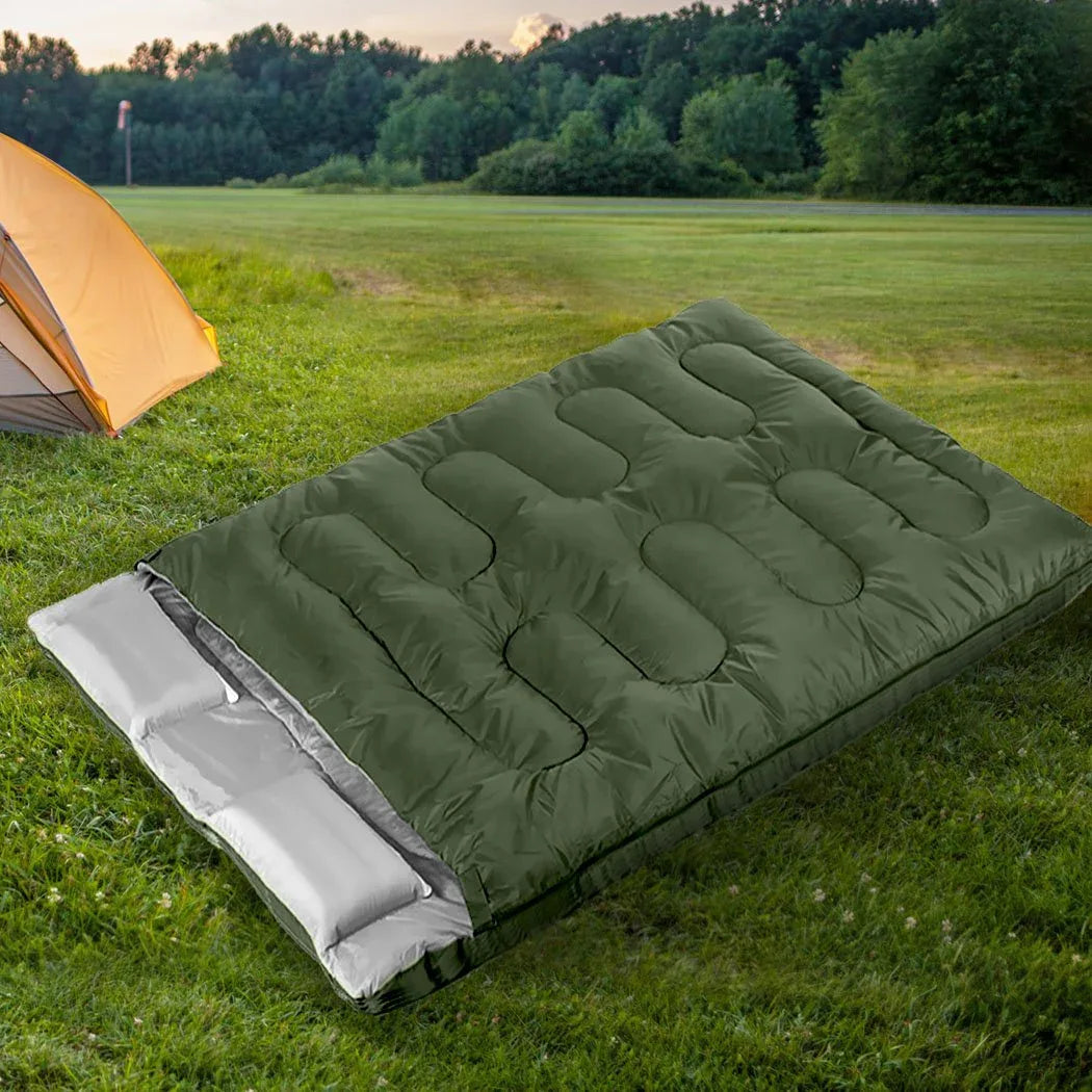 Mountview Sleeping Bag Double Bags Outdoor Camping Thermal -10? Hiking