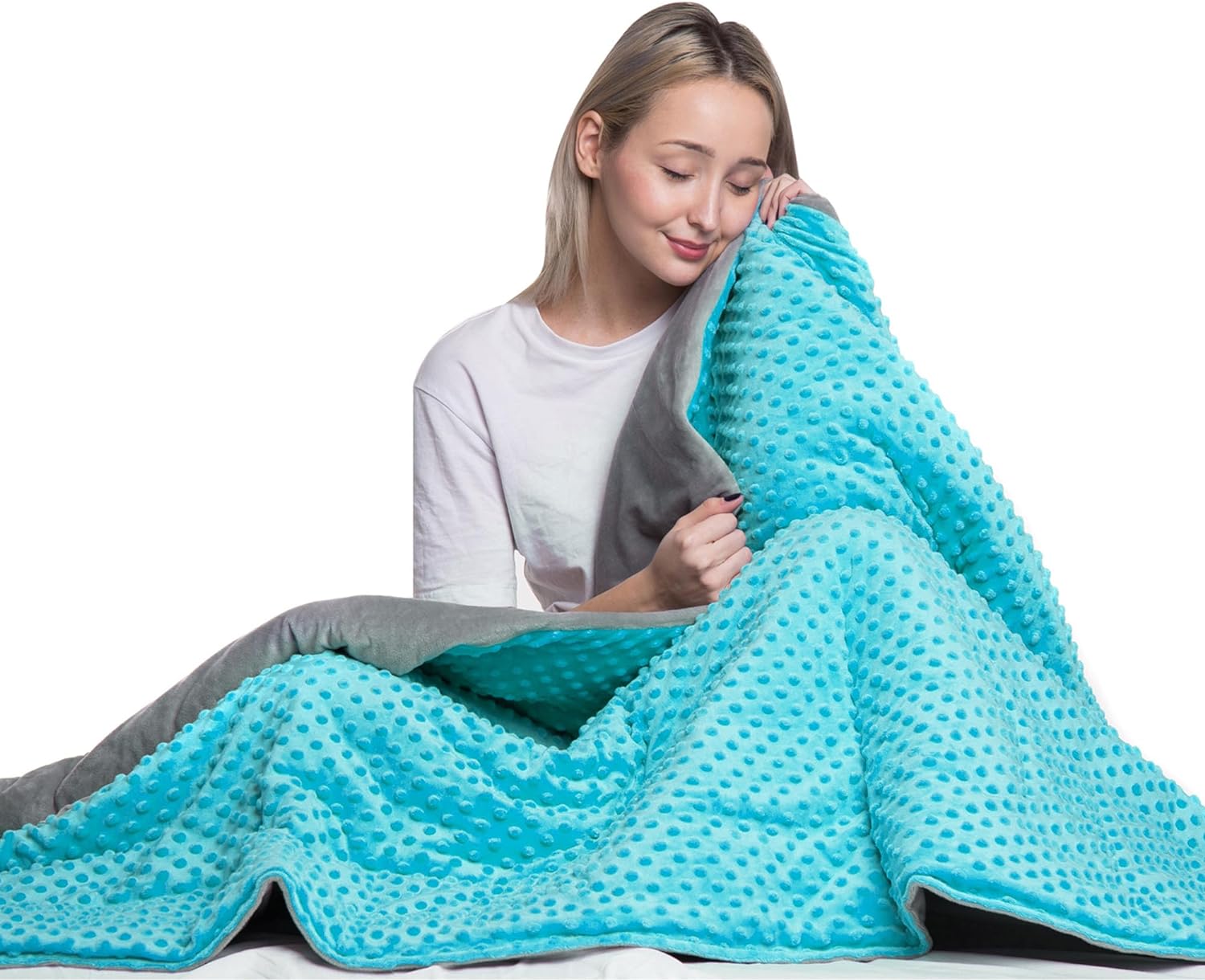 10 Lbs 48'' x 72'' Weighted Blanket for Kids with Removable Cover