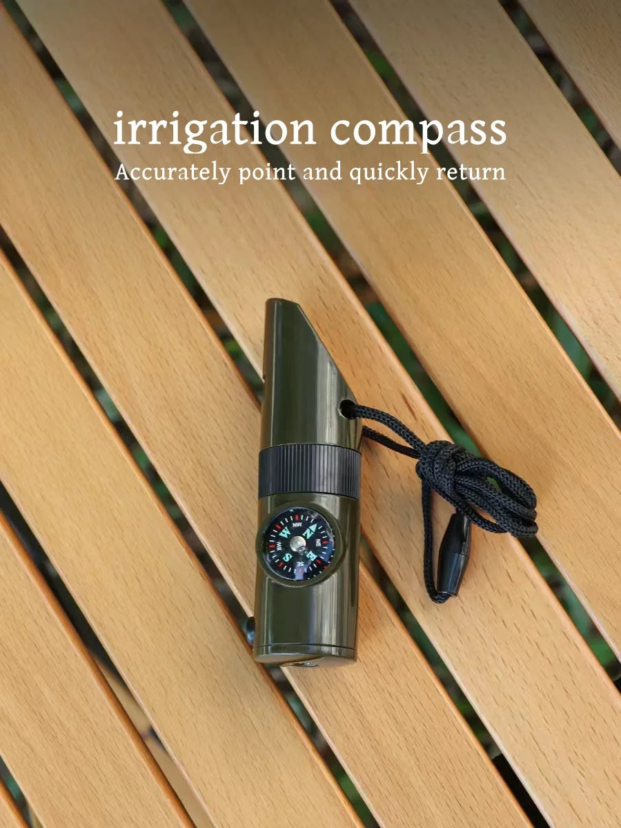7 in 1 Outdoor Survival Whistle Emergency Tool