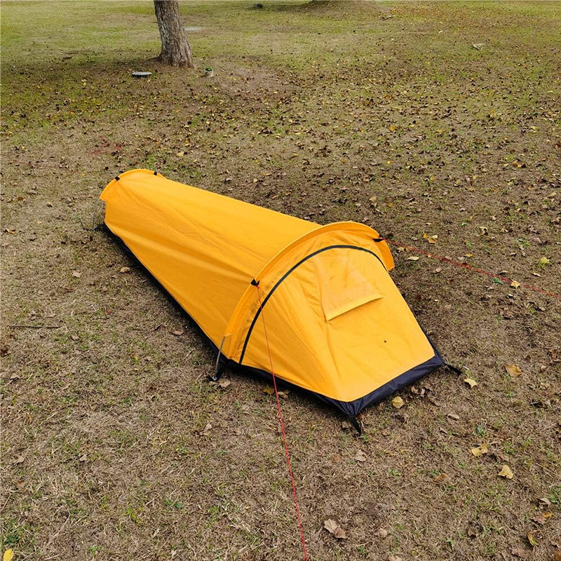 Lightweight single - person camping tent, outdoor camping sleeping bag, hiking travel gear