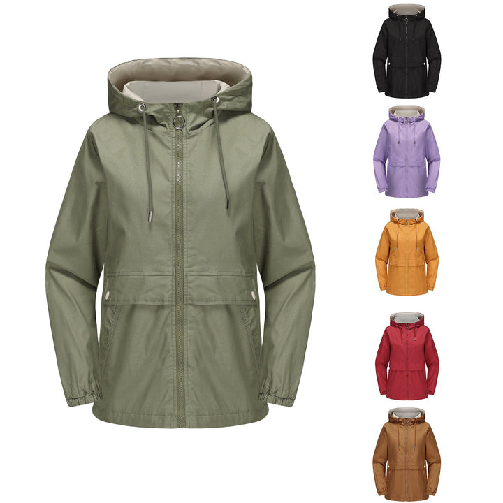New Hooded Solid Color Parka Coat For Women