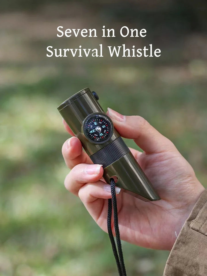 7 in 1 Outdoor Survival Whistle Emergency Tool