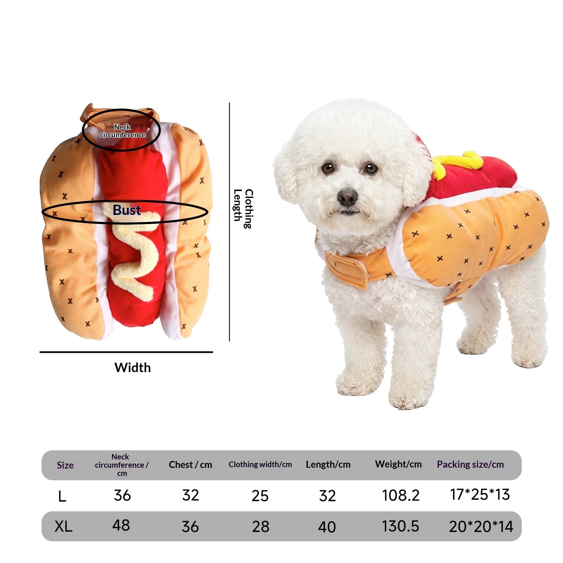 Pet Costume dog Transformation Funny Holiday Dress-Up Outfit