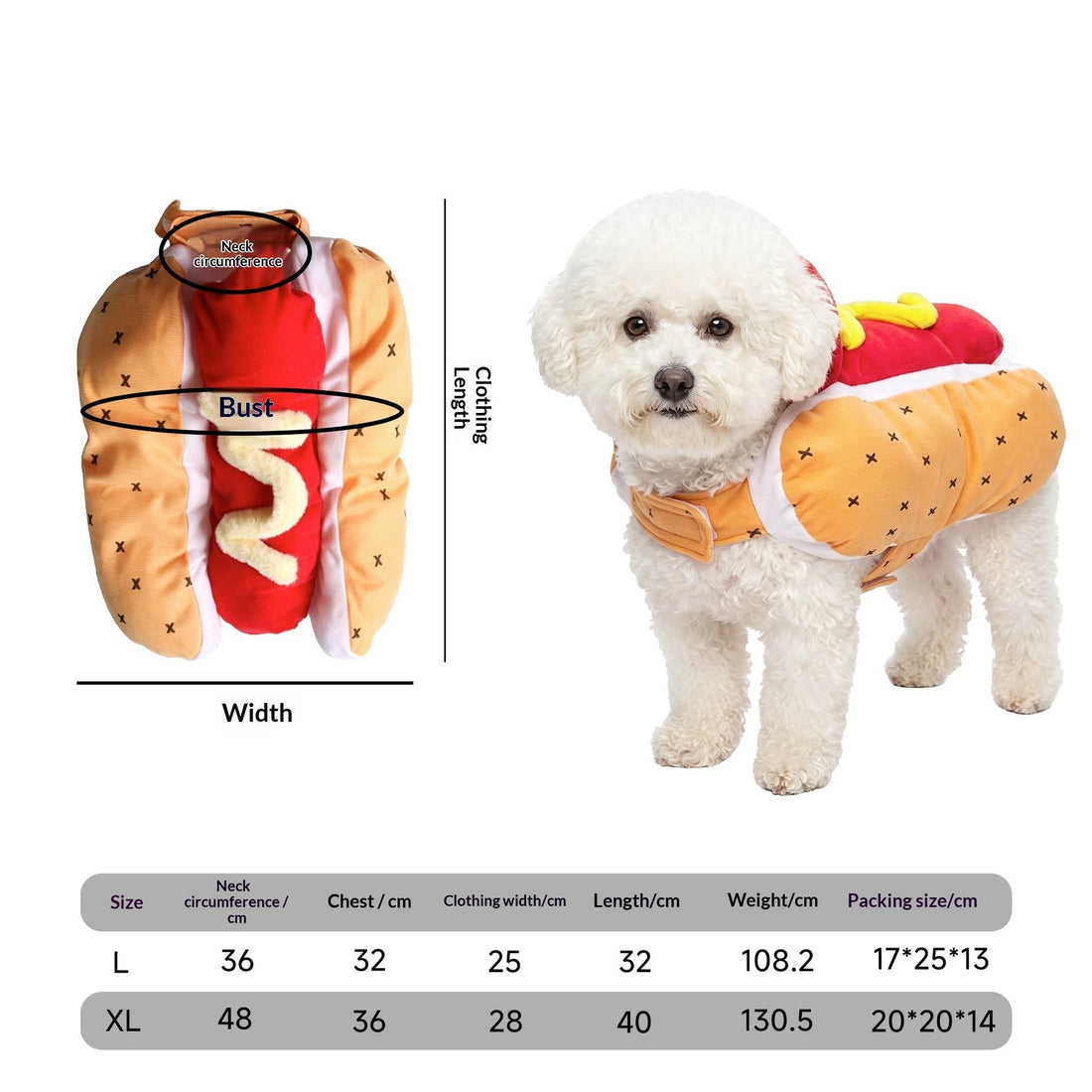 Pet Costume dog Transformation Funny Holiday Dress-Up Outfit