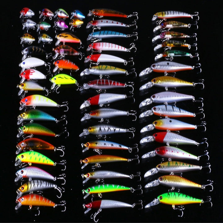 HENG JIA fast selling 56 pieces of lure bait kit  bursting fake bait suit lure