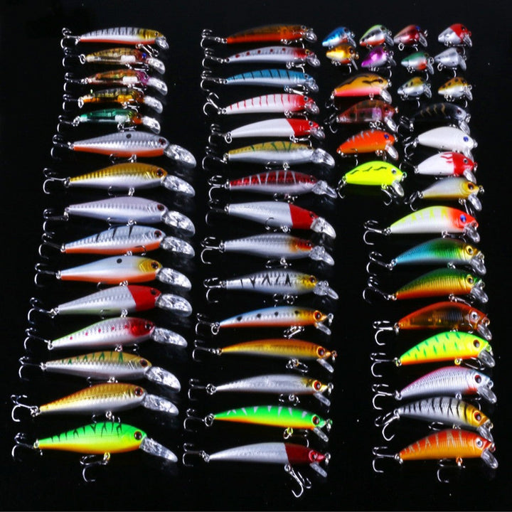 HENG JIA fast selling 56 pieces of lure bait kit  bursting fake bait suit lure