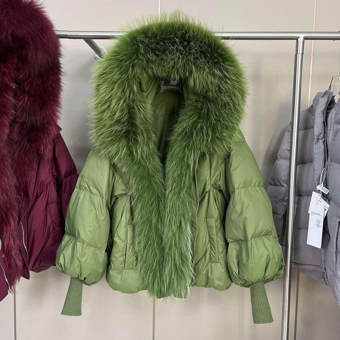 Womens Short Fashionable Thick Warm Fur Coat
