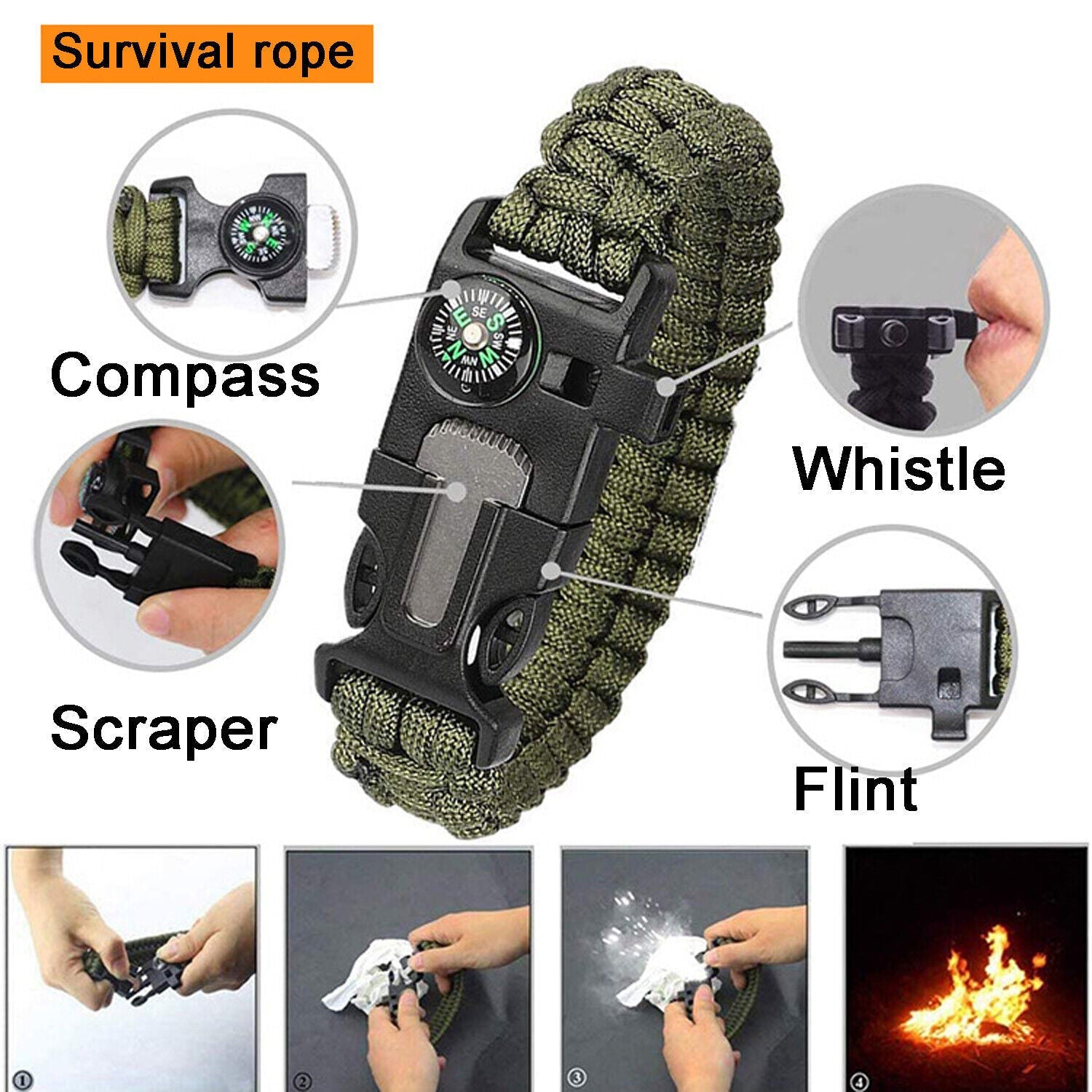 14 in 1 Outdoor Survival Gear Kit