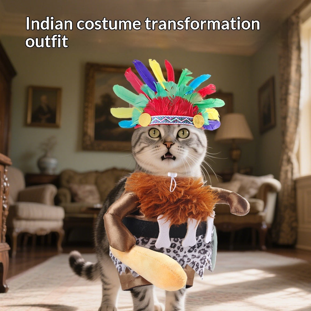 Pet Costume dog Transformation Funny Holiday Dress-Up Outfit