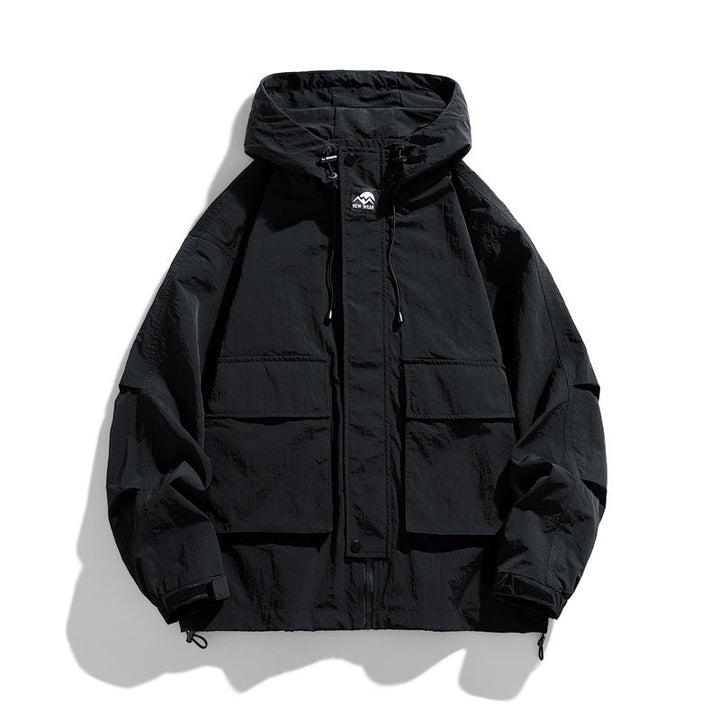 Loose Fit Waterproof Windproof Hooded Outdoor Jacket