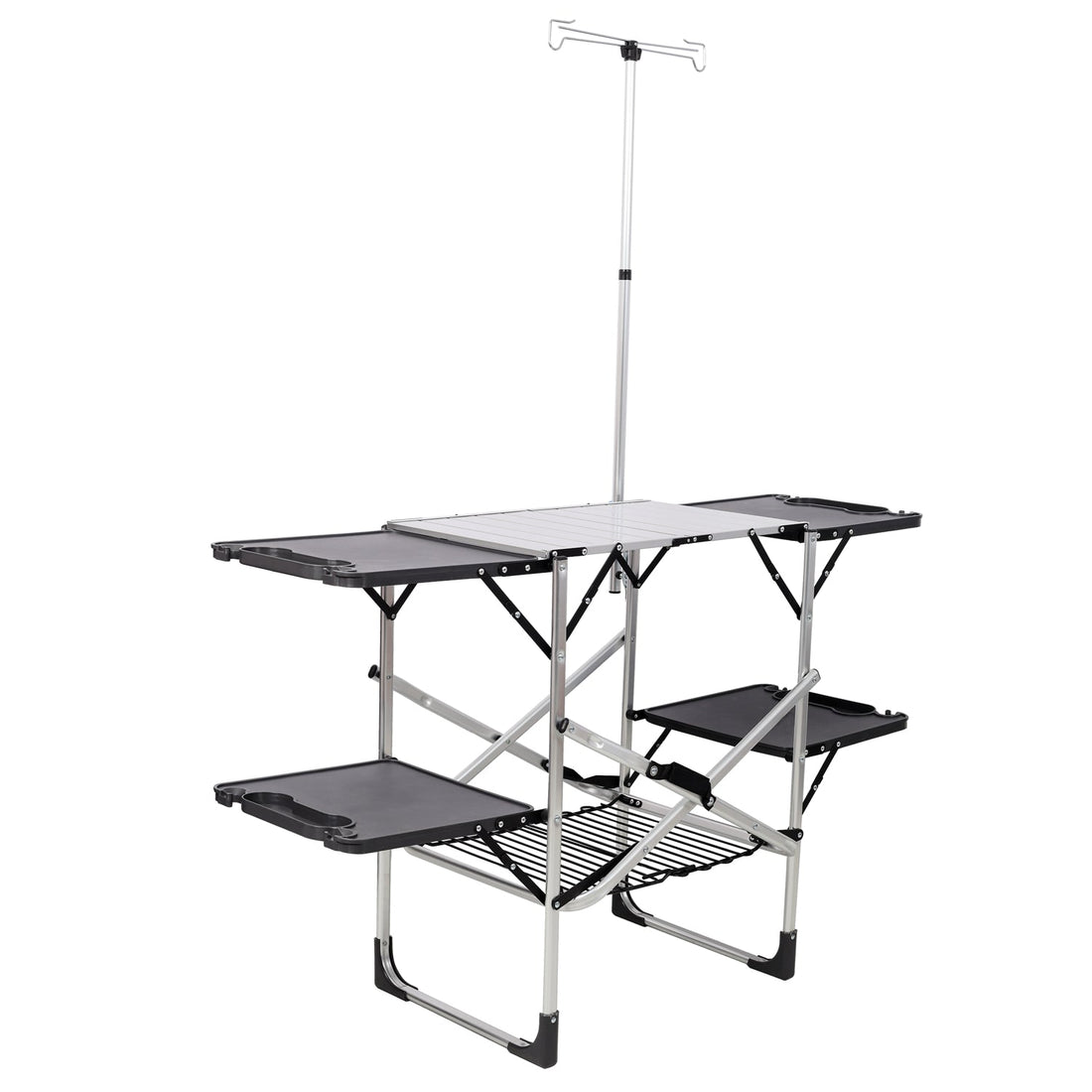 Folding Camping Kitchen Table with Heat-Resistant Top
