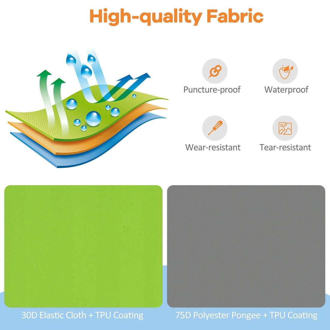 Self Inflating Folding Camping Sleeping Mattress with Carrying Bag