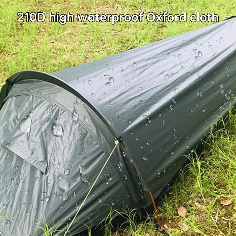 Lightweight single - person camping tent, outdoor camping sleeping bag, hiking travel gear