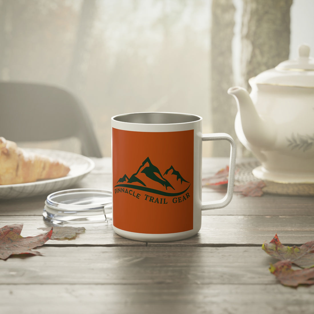10oz Insulated Coffee Mug — Pinnacle Trail Gear Logo, Travel Tumbler for Hikers & Campers