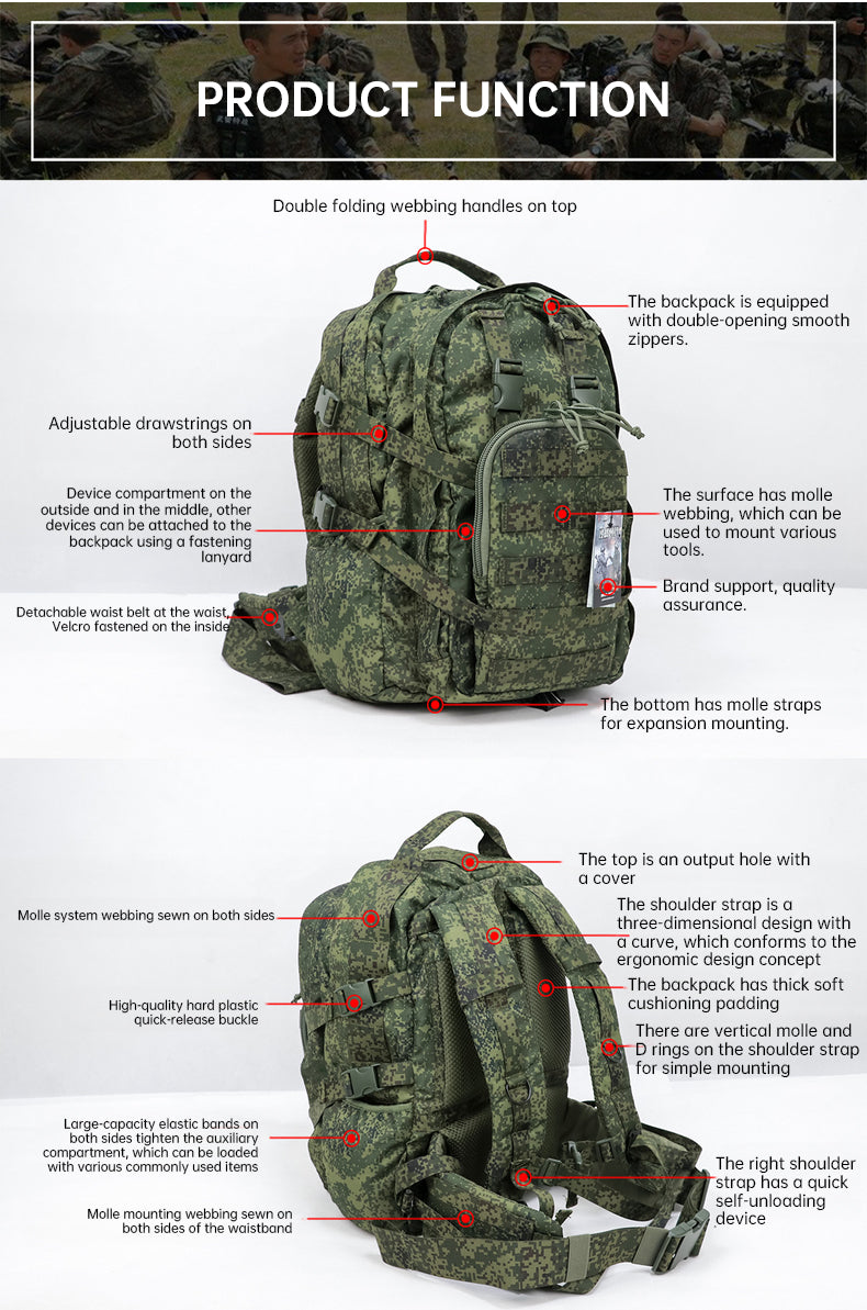 Russian Style Mammoth B Outdoor Assault Backpack