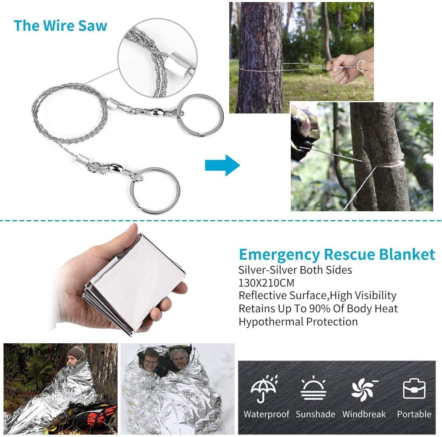14 in 1 Outdoor Survival Gear Kit