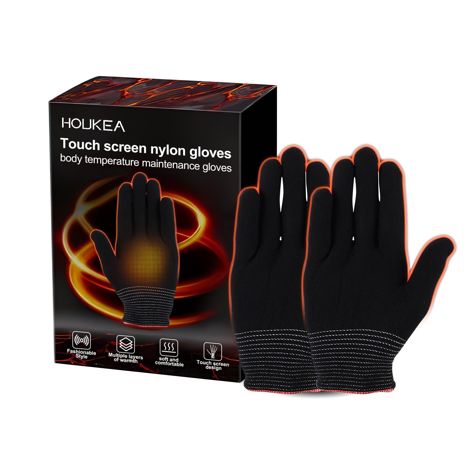 Nylon Winter Outdoor Ski Warmth Gloves