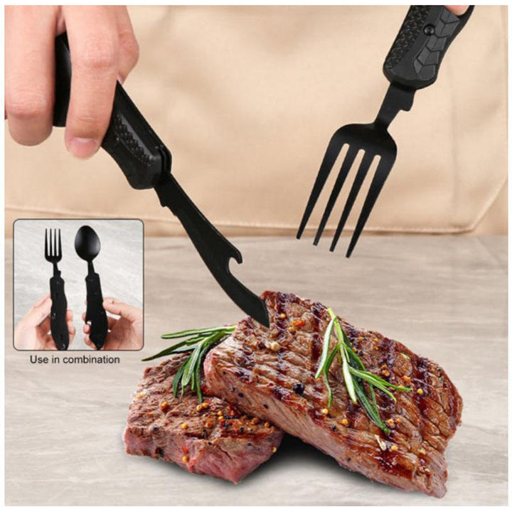 Multifunctional Stainless Steel Camping Tableware Set