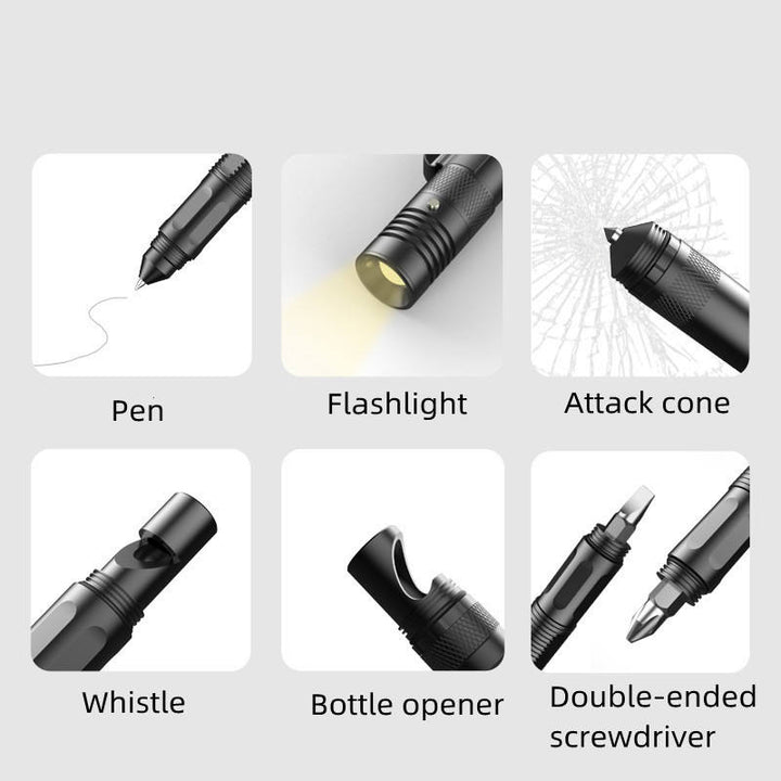 Multifunctional Tactical Pen Flashlight EDC Tool