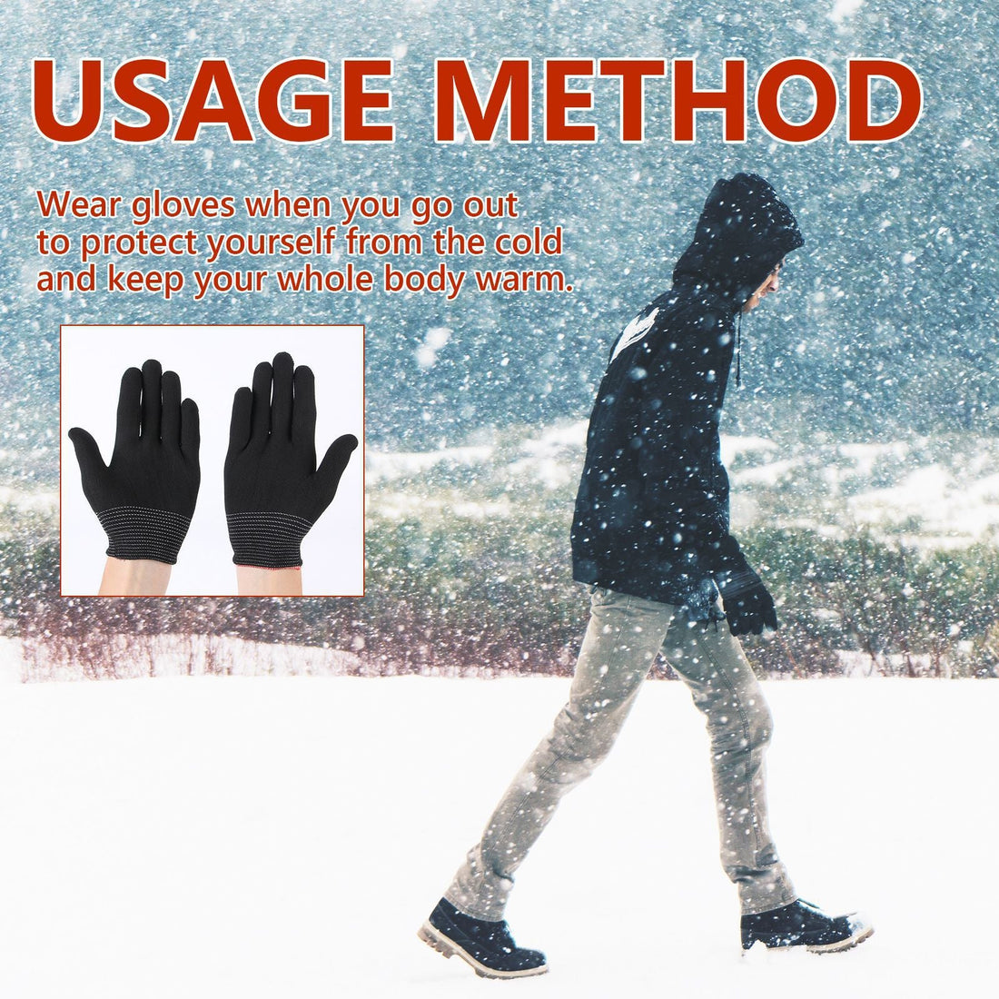 Nylon Winter Outdoor Ski Warmth Gloves