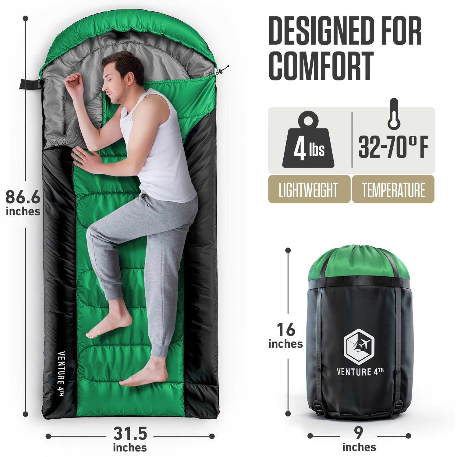 XXL Sleeping Bag for Big and Tall Campers