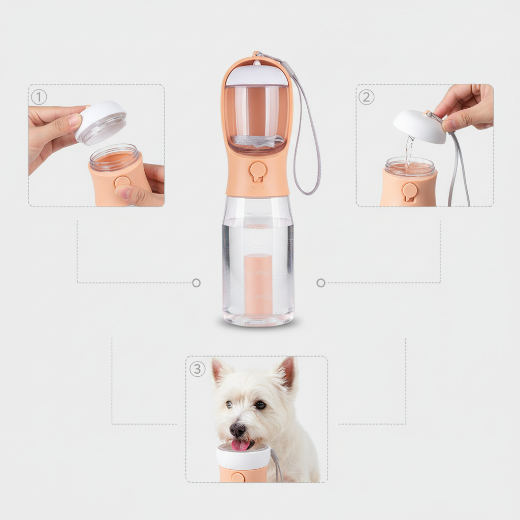3 in 1 Pet Bottle and feeder