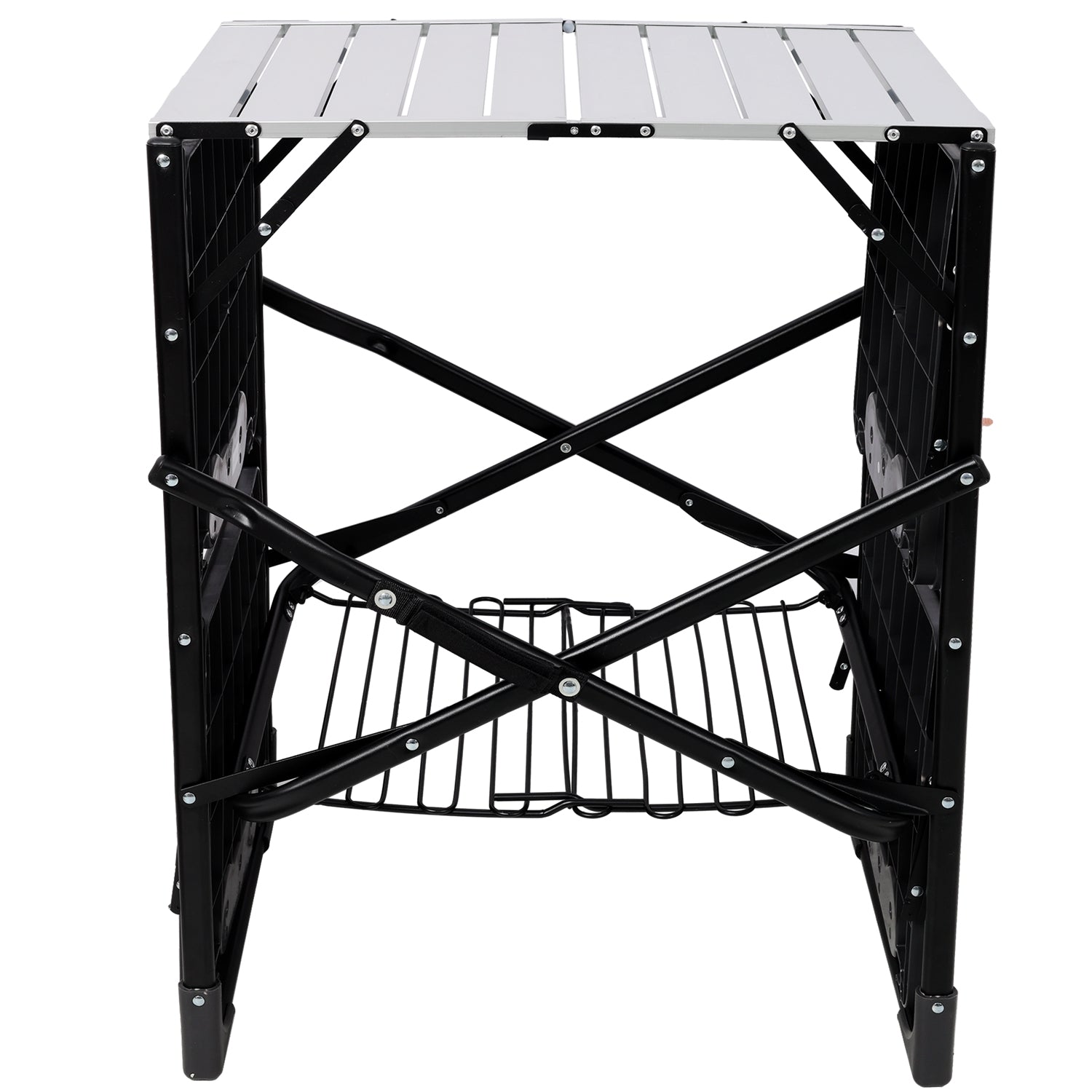 Folding Camping Kitchen Table with Heat-Resistant Top