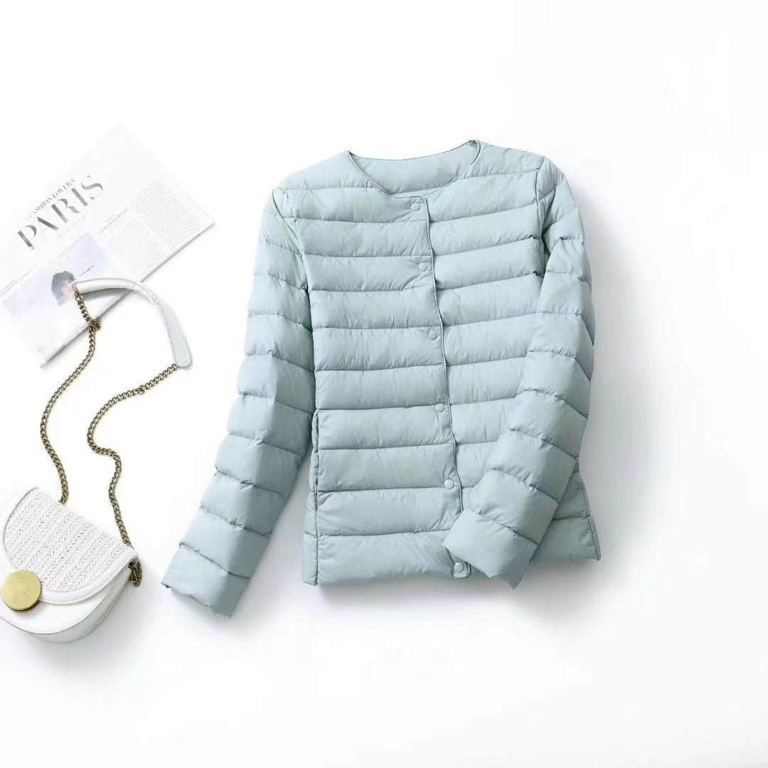 Womens Lightweight White Duck Down Jacket