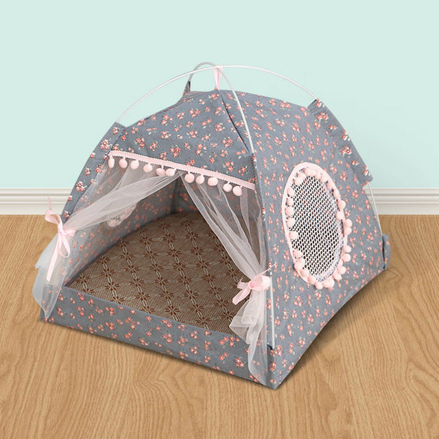 Comfy Calming Pet Tent Bed for Small Dogs and Cats
