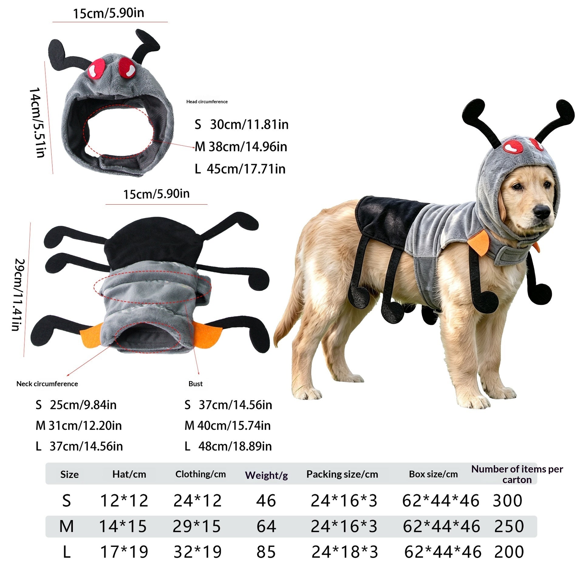 Pet Costume dog Transformation Funny Holiday Dress-Up Outfit