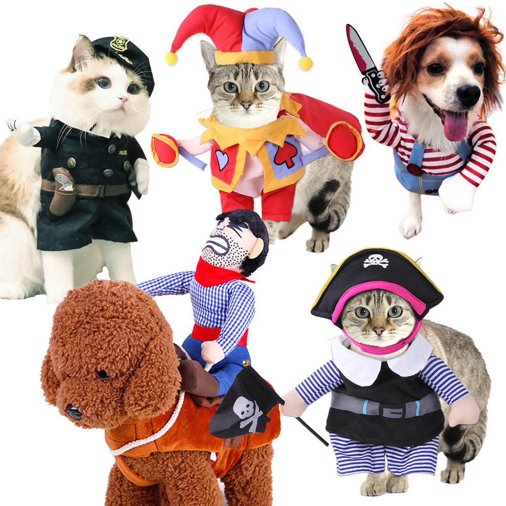 Pet Costume dog Transformation Funny Holiday Dress-Up Outfit