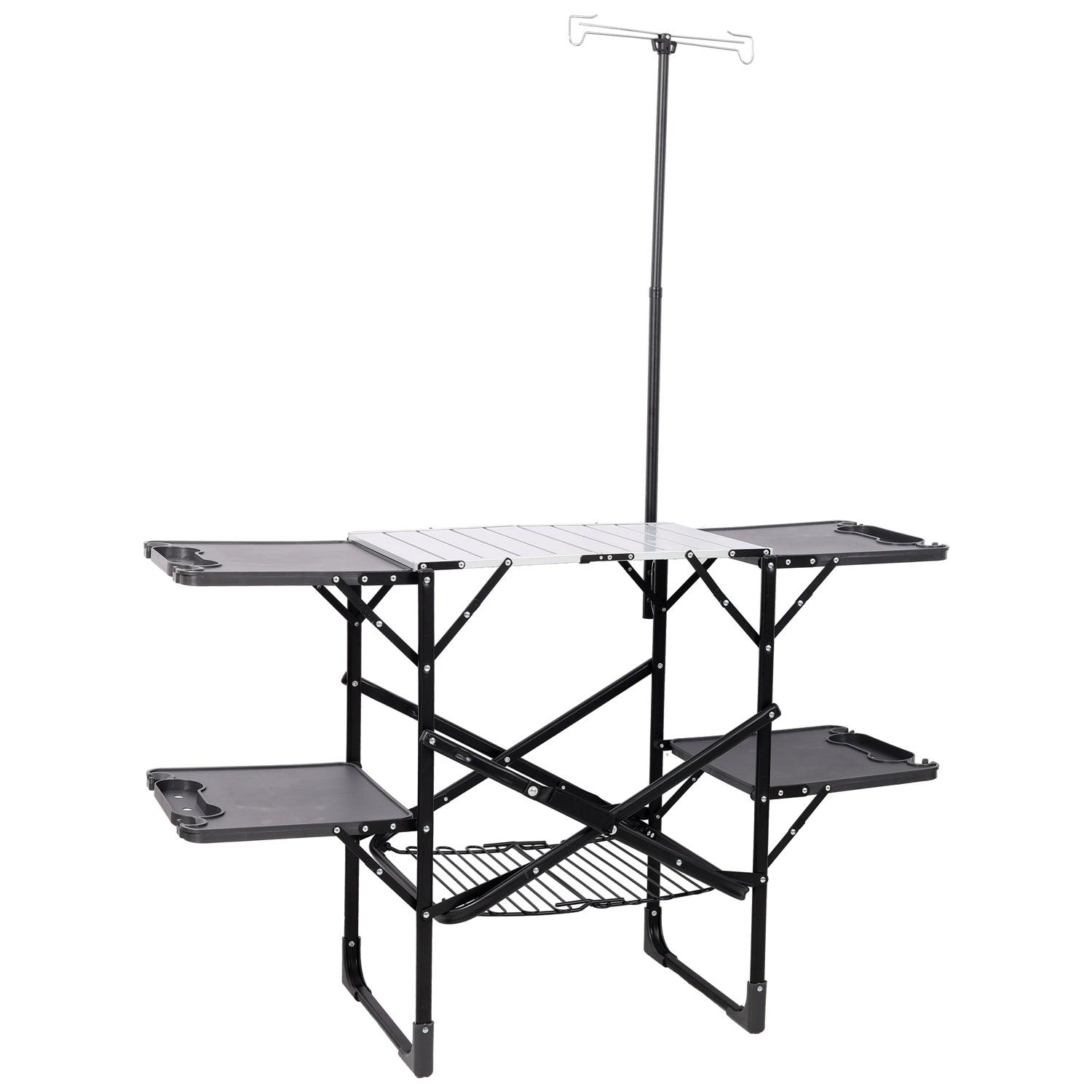 Folding Camping Kitchen Table with Heat-Resistant Top