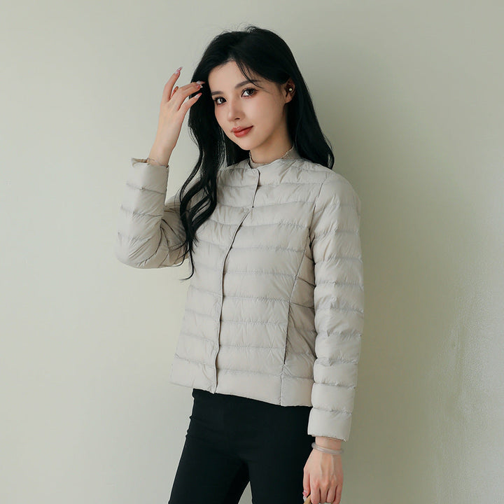 Womens Lightweight White Duck Down Jacket