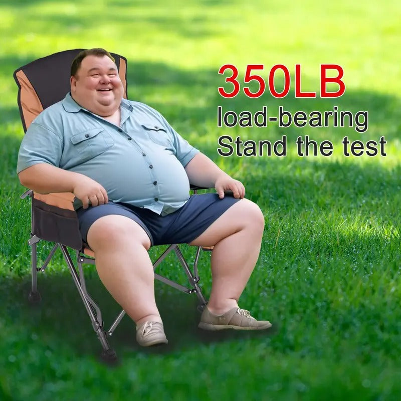 Heavy Duty Outdoor Folding Camping Chair with Adjustable Backrest