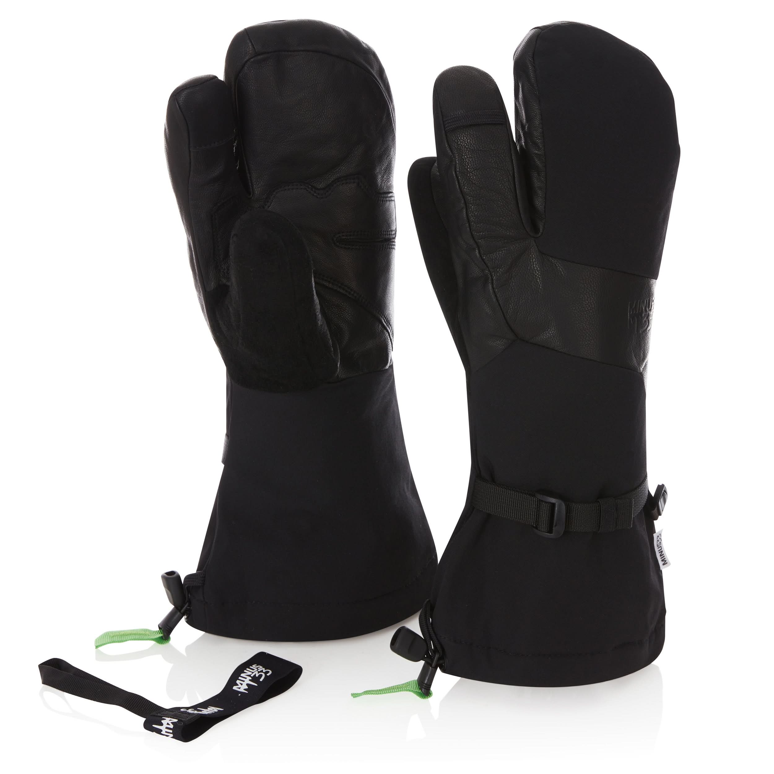 WoolTek Three Finger Waterproof Ski Gloves