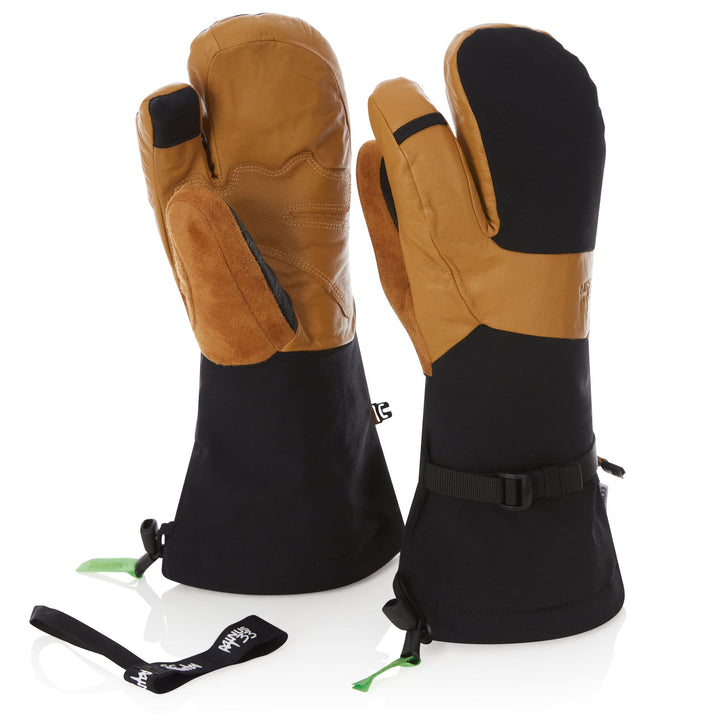 WoolTek Three Finger Waterproof Ski Gloves